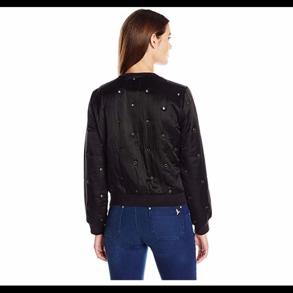 Velvet by Grahm and Spencer Grommet Bomber Jacket - Picture 2 of 7